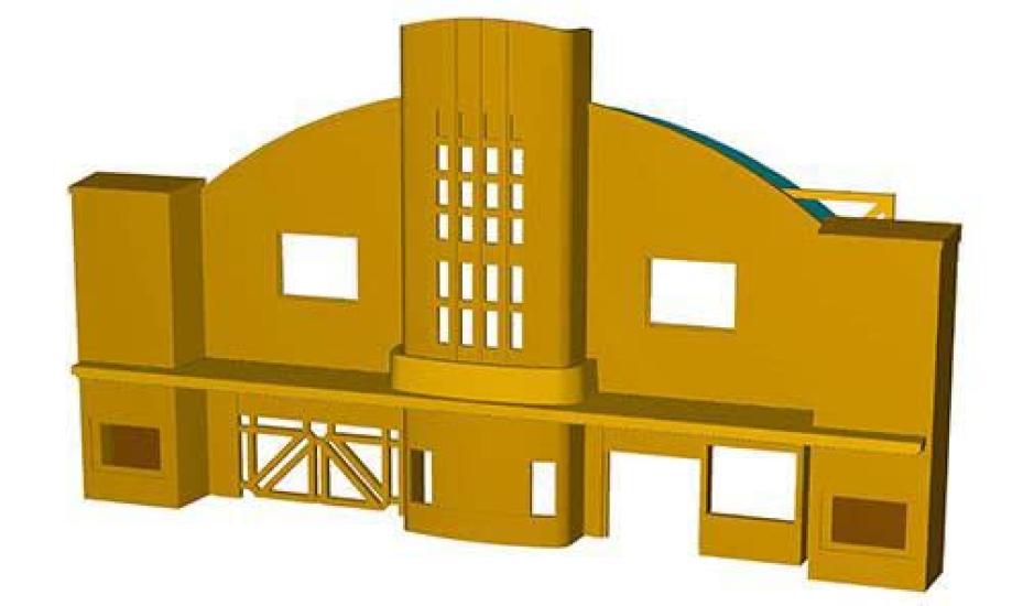 

Greenmax N gauge theater movie theater 2221 railway model supplies