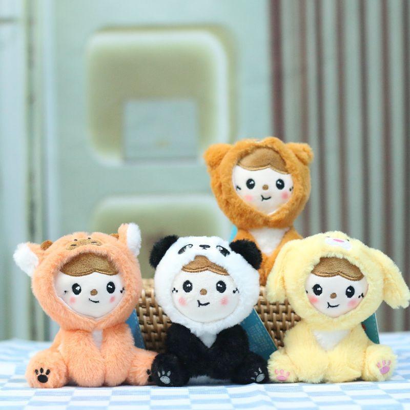Cute Cartoon Panda Plush Toy Keychain Soft Stuffed Animal Doll Accessory For Bags