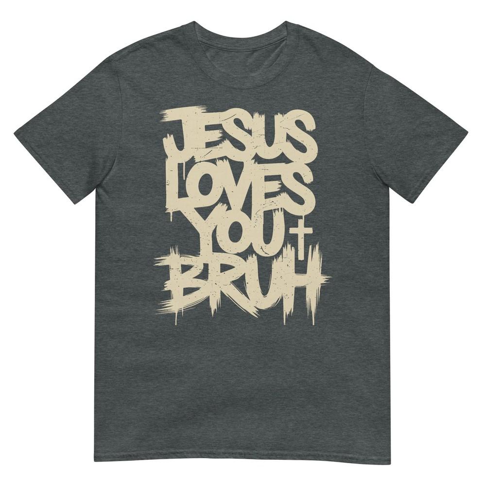 Christian Boy Teen Jesus Loves You Bruh Funny Humorous Faith TShirt