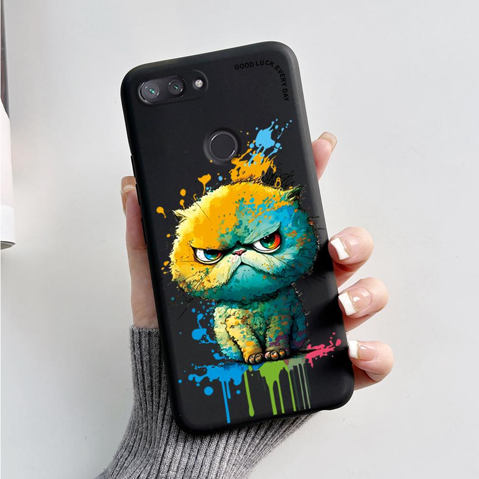 Para Xiaomi Mi 8 Lite Funda Moda Flor de Astronauta Silicona Suave Funda de Teléfono Para Xiaomi Mi 8 / Mi8 Lite Cubierta TPU Protectora Capa