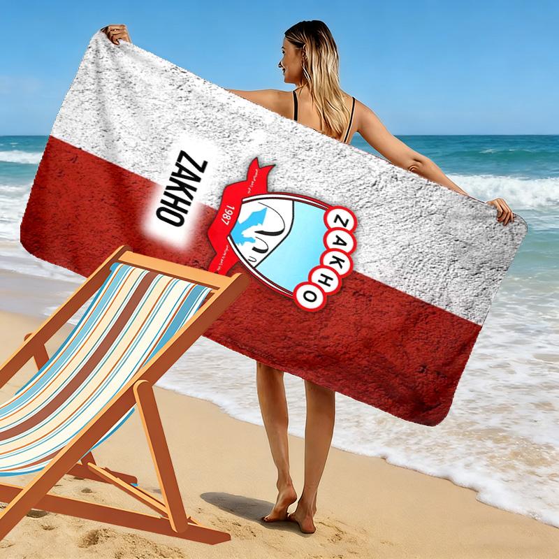 Zakho Sport Club Print Beach Towel, Large Soft Quick Dry Towel for Beach Camping Swimming