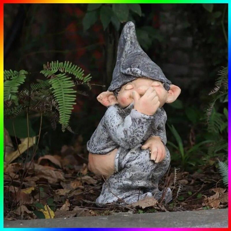 

Новые забавные украшения, миниатюрная фигурка гнома, форма для статуи, украшение дома, вилла, садовые фигурки