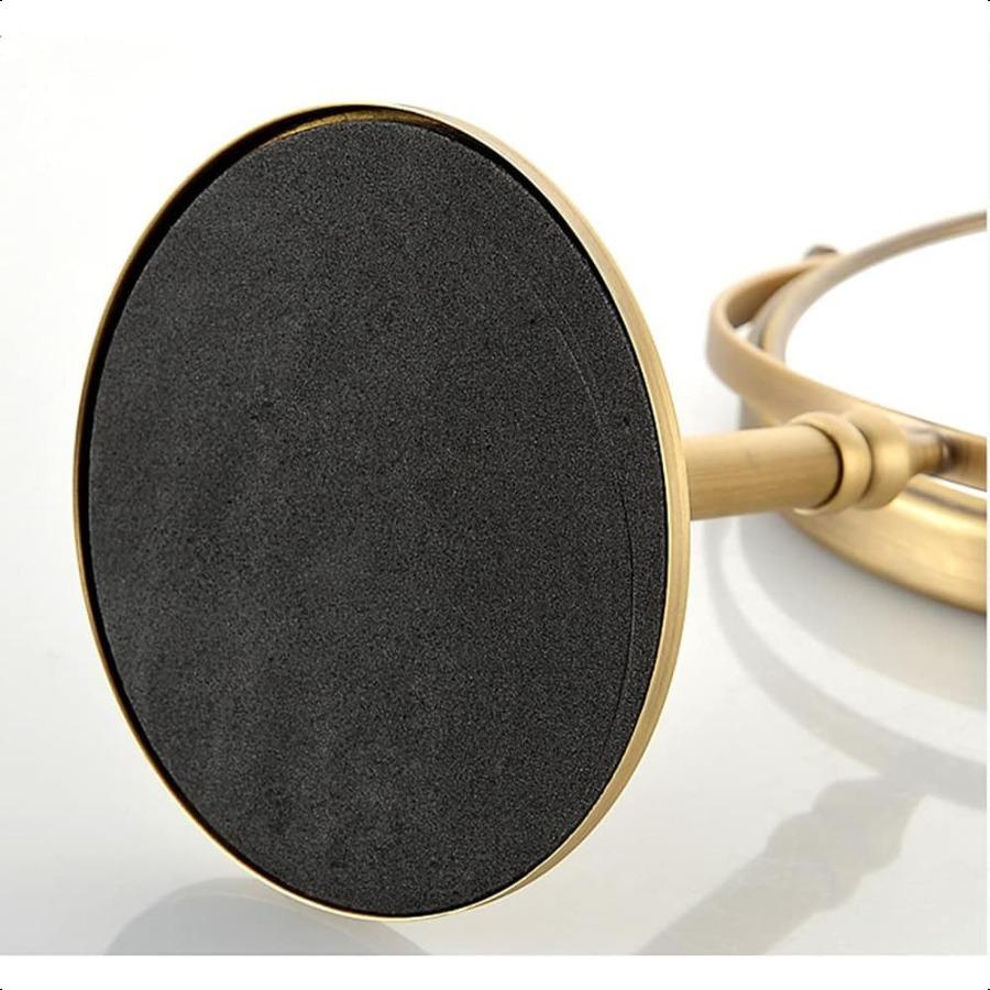 Antique Brass Makeup Mirror 1X 10X Free Standing 8 Inches 360 Swivel DualSided Tabletop Makeup Mirror Metal
