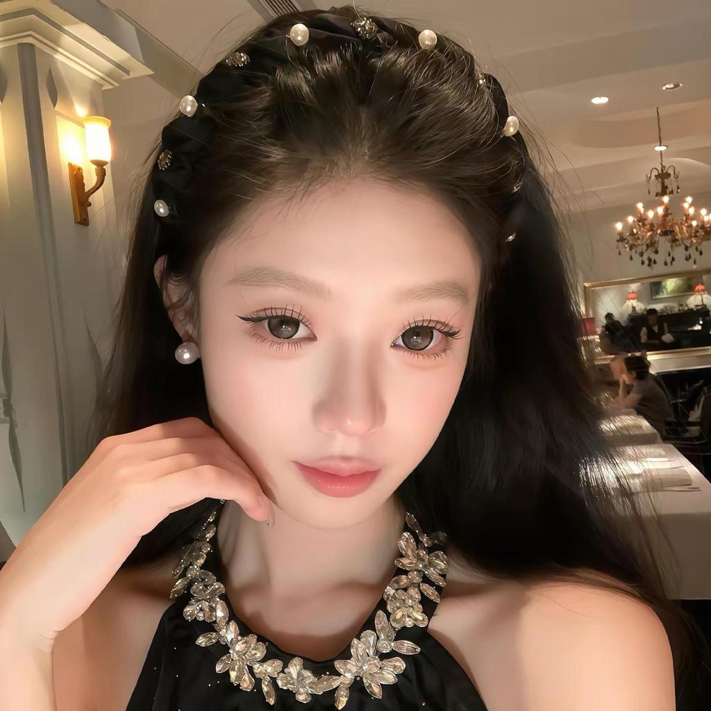 Korean Pearl Rhinestone Non-Slip Headband with Teeth - 2026 High Skull Design