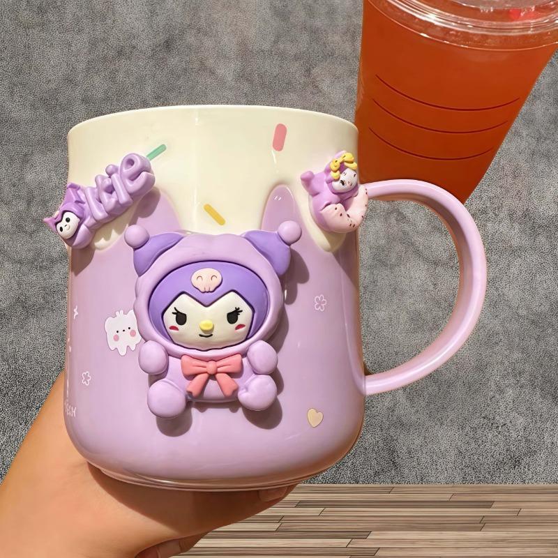 Kawaii Kuromi Children's Toothbrush Cup Sanrio My Melody Cartoon Anime Cute High-appearance Exquisite Washing Cup