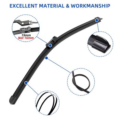For SKODA Yeti 2009-2019 24" + 19" Front  Wiper Blades Windshield Windscreen Window Cutter Accessories