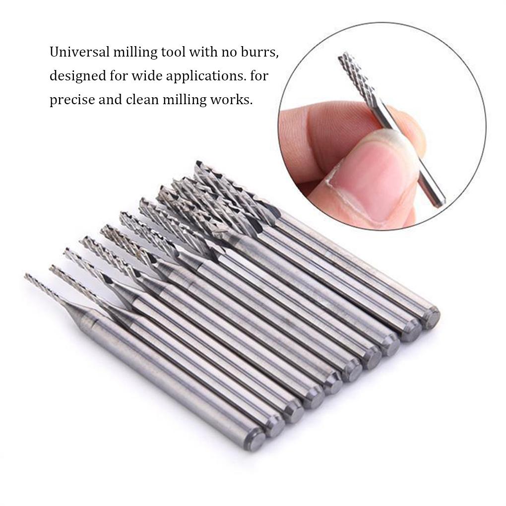 10pieces Wide Application End Mill Rustproof And Anti-corrosion Universal Milling Cutter For Easy