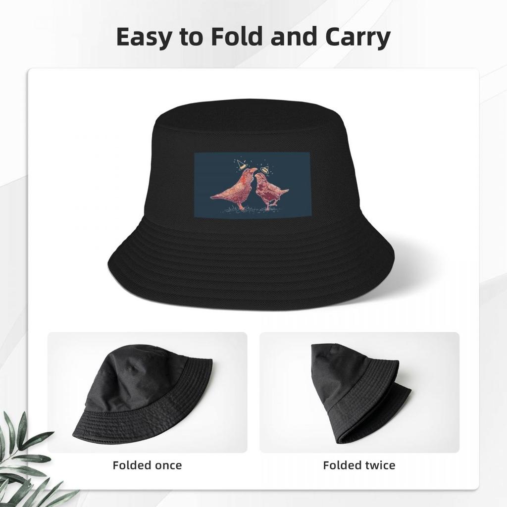 Neuer Coven of Crows Eimerhut, Derby-Hut, modische Strandtaschenkappe für Unisex-Damen