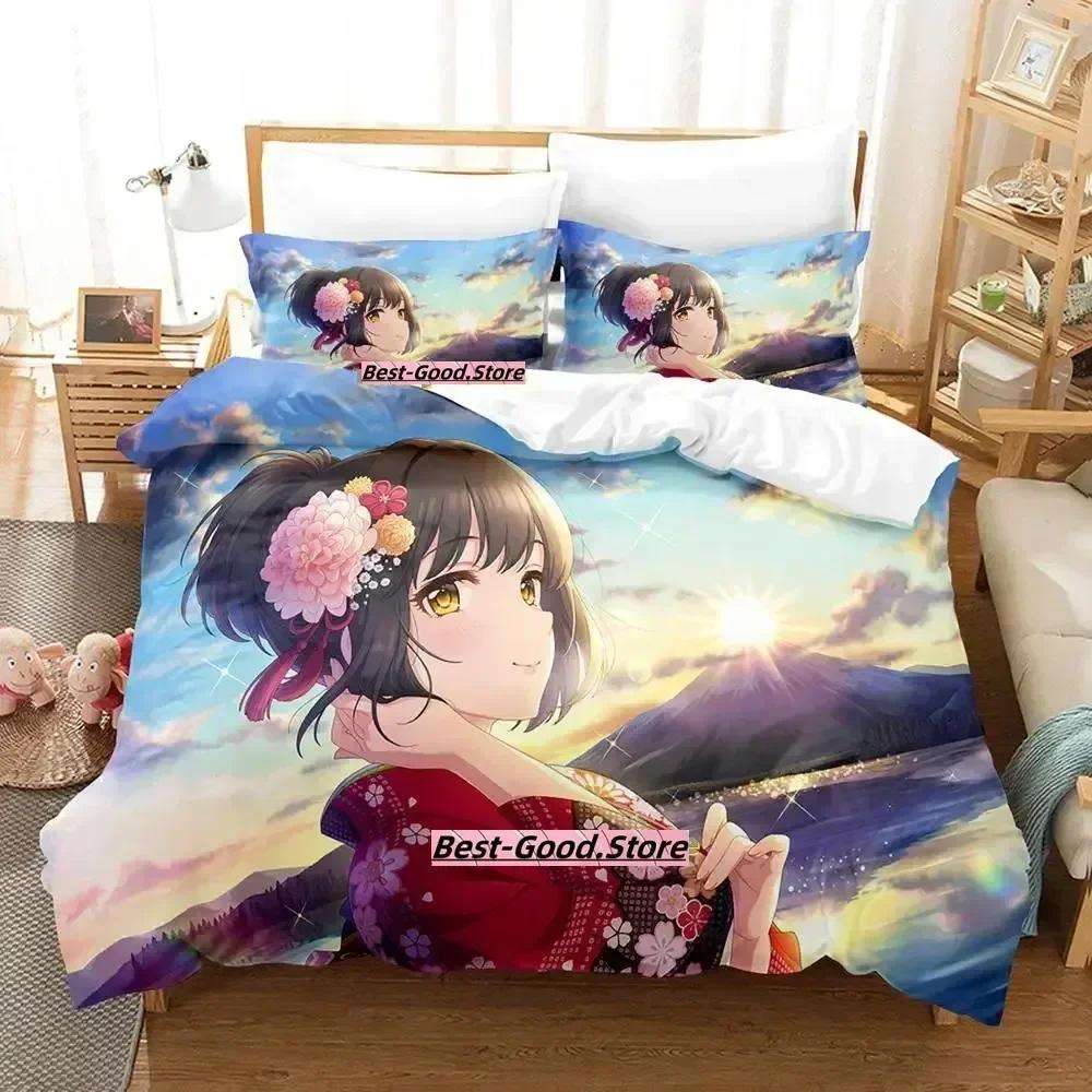 Takafuji Kako Bedding Set Single Twin Full Queen King Size Bed Set Adult Kid Bedroom Duvetcover Sets Anime Girls Bed