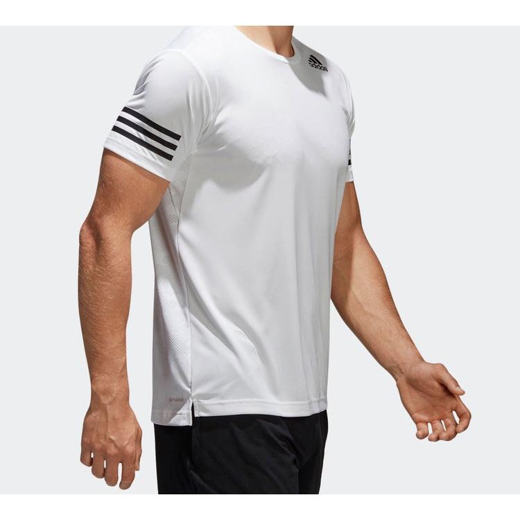 adidas T Shirts Men's White Crew Neck Moderate Straight Fit BK6126