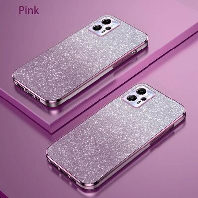 Luxury Gradient Glitter Plating Case For Moto G13 G23 G30 G32 G50 G60 G52 G53 G72 G73 G8 G9 Plus E20 E22 E32 Silicone Back Cover