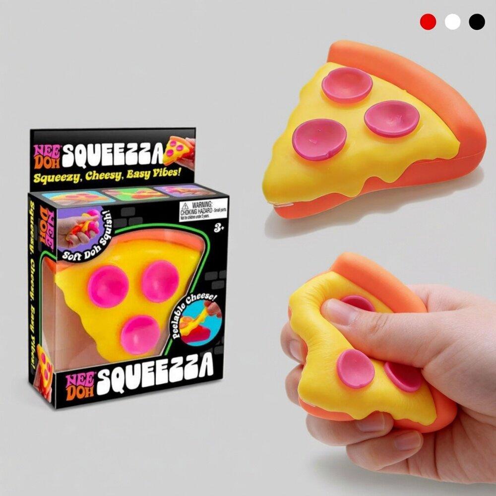 Schylling NeeDoh Pizza Sensory Fidget Cube Soft Squishy Squeeze Toy Stress Relief Anti-Anxiety Object For ADHD Adults Focus