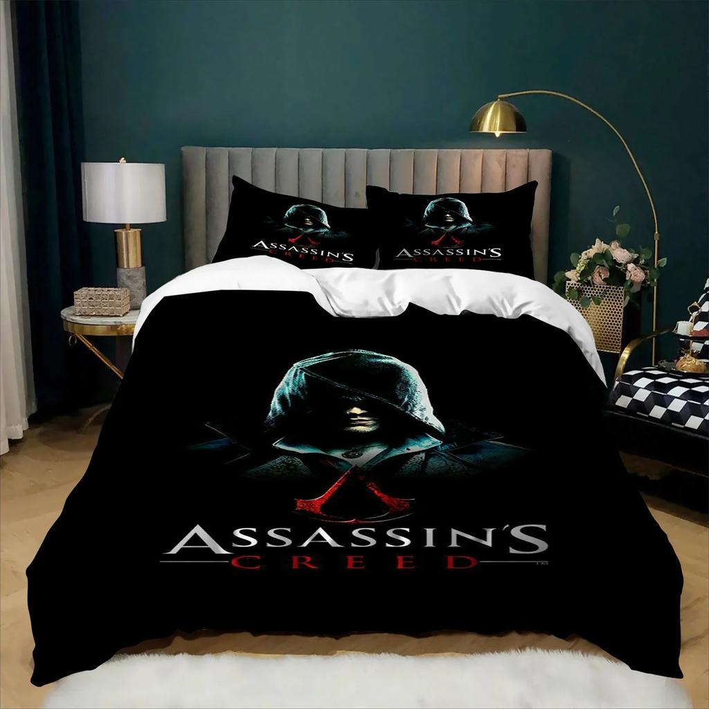A-Assassin's C-Creed Fashion Duvet Cover Set Bedding Set Single Double King Size Game Bed  Boys Teens Bedroom Decor Gift