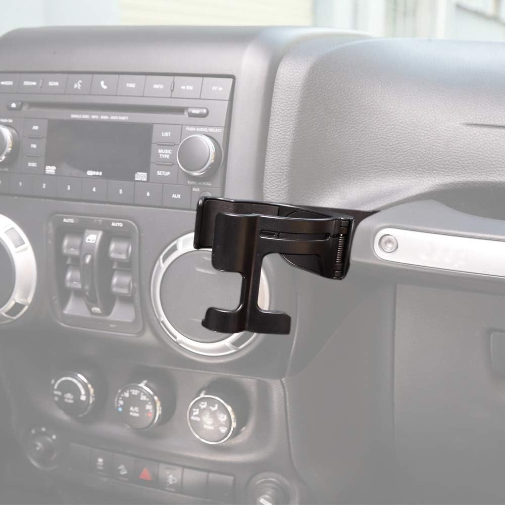 Savadicar JK Multi-Function Drink Cup Phone Holder, 2 In 1 Bolt-On Stand Bracket Organizer, Cell Phone Mount Compatible With 2011-2018 Jeep Wrangler