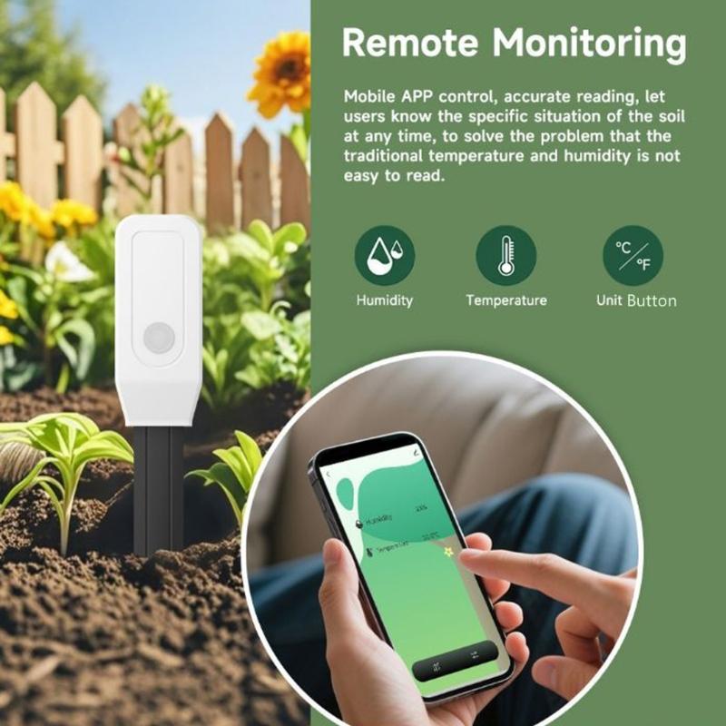 Wireless Plant Soil Sensors With High Precisions Measurement Temperature Humidity Fertility Light Tester for Home Garden