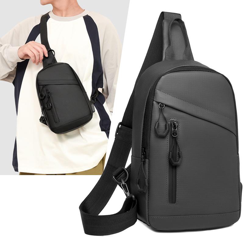 Men's Breast Bag Fashionable and Simple New Messenger Bag Leisure Sports Shoulder Bag Small Bag Outdoor Commuter Backpack