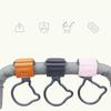 Cute Cartoon Bear Baby Stroller Hooks PU Solid Color Hanging Hook Cartoon Cart Organizer Stroller Accessories Baby
