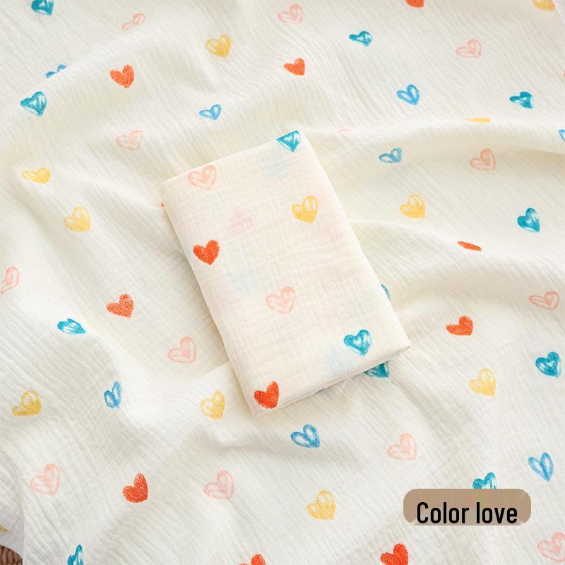 Double-Layer Cotton Cartoon Baby Swaddle: Breathable, Lightweight Swaddling Blanket for Infants & Toddlers