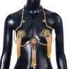 Strassfransen Körperkette Taillenkette Nachtclub Bikini BH Damen Körperkette