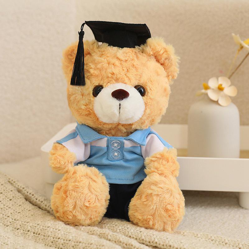Graduation Cap Bear Plush Toy – Commemorative Gift and Decorative Couple Doll