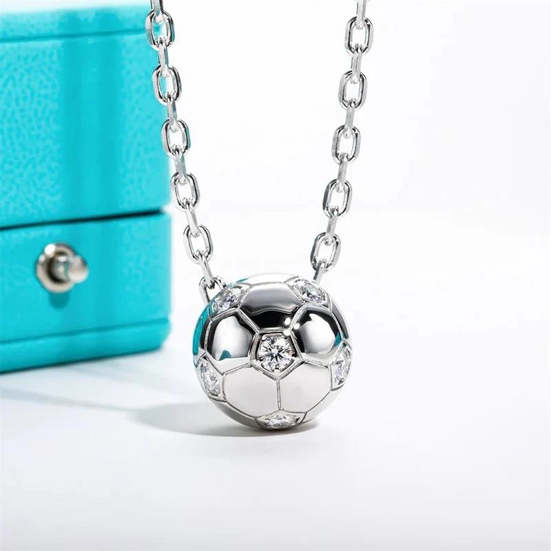 

CAOSHI Creative Design Football Pendant Necklace for Women Silver Color Exquisite Accessory Fancy Birthday Gift Fashion Jewelry 45cm