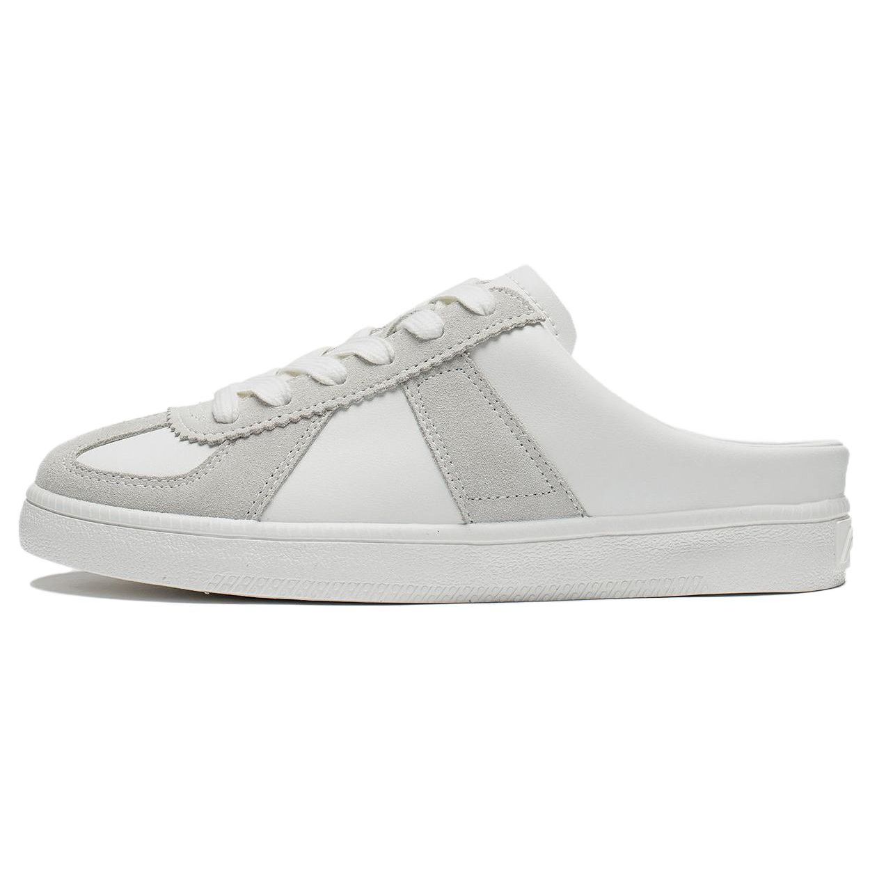 

Тренировочные тапочки Li Ning Тканевые Износостойкие Низкие Без шнуровки Полутапочки Женские тапочки Белый Серый AGCT158-2 36⅓