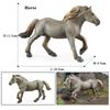 Oenux Farm Animals Steed Foal Clydesdale Arabian Horse Model Action Figures Equestrian PVC Collection Education Kid Toy Gift