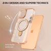 Coque de Protection - BOOLING - pour iPhone 17 - Silicone et PC avec Cercle Magnétique - Doré