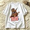 Retro Russian Bear Playing Balalaika Tshirt Unisex Unisex Streetwear Cartoon Print Tee Summer Casual Cotton Unisex Y2k Top Harajuku