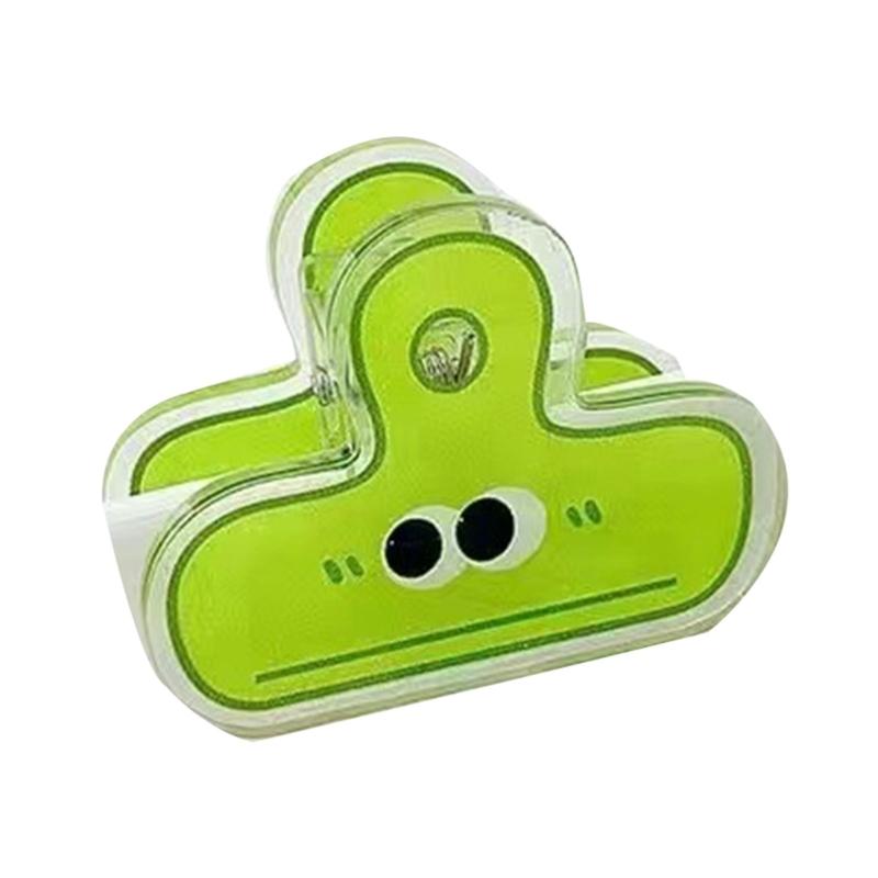 Cartoon Big Eye Acrylic Paper Clip Acrylic Paper Clamp for Food Bag Photo File Receipt Drawing Board Kitchen Office Use