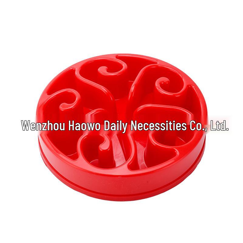 Pet Slow Feeder Anti-Choking Bowl for Cats & Dogs - Plastic Feeding Utensil