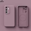 Matte Original Liquid Silicone Soft Magnetic Case For Samsung A56 16 55 S25 S24 S26 Ultra Plus For Magsafe Wireless Charge Cover