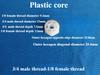 3/4 3/8 1/2 1/4 1" Plastic Filling Core Thread Filling Core Internal External Tooth Filling Core Pipeline Connection Joint 5 pcs