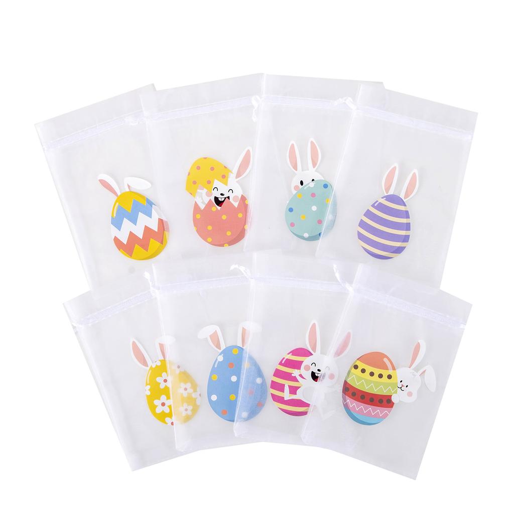 20pcs Easter Gift Bag, Drawstring Pocket, Candy and Easter Egg Gift Packaging Storage Bag.gift Box Packaging