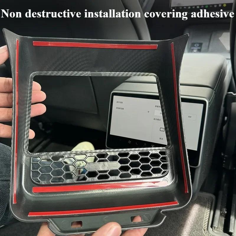 For Tesla Model Y Juniper 2025 Rear Screen Cover Protector Frame Back Air Vent Trim Protective White Car Interior Accessories