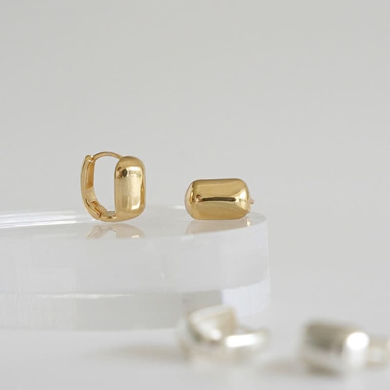 modernlike silver 925 bold monet one-touch earrings