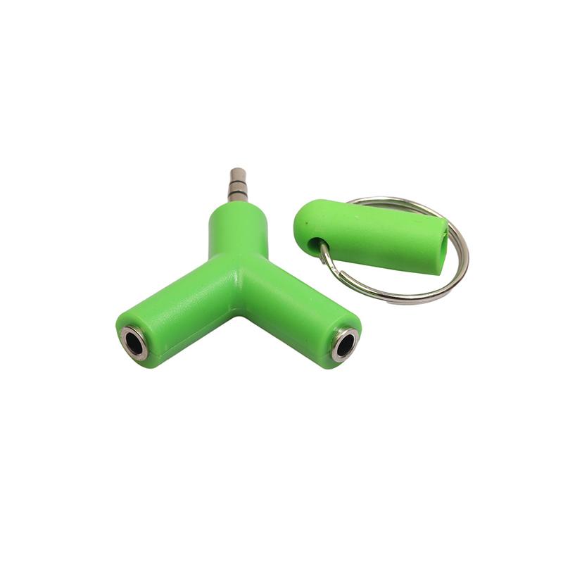 

Y-shaped audio adapter, 1/2 headphone splitter 3.5mm audio plug, frequency divider Y-shaped audio converter One-to-two Connector