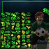 Luminous football tattoo sticker World Cup club event fan carnival party temporary face sticker