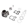 Motor Topplockssats med Kolv Packning Fjäder Cylinder Ombyggnadsmonteringssats Aluminiumlegering för GY6 150cc Skoter