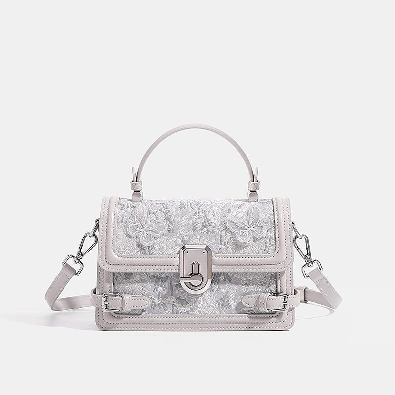 Hva Uen Moonlight Treasure Box Shoulder Bag Women's New Fashion Messenger Handbag Small Square Bag