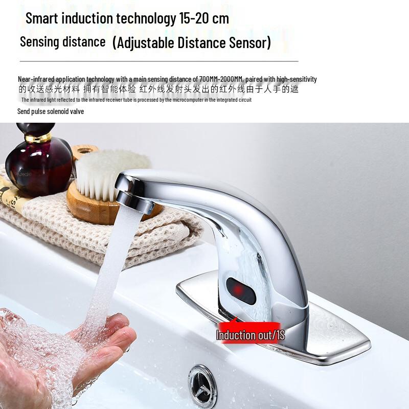 TLXT Automatic Sensor Basin Faucet, Single Cold