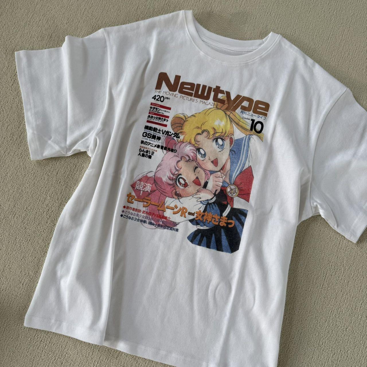 

Korean niche Dongdaemun original manga Sailor Moon print short-sleeved T-shirt couple 4XL