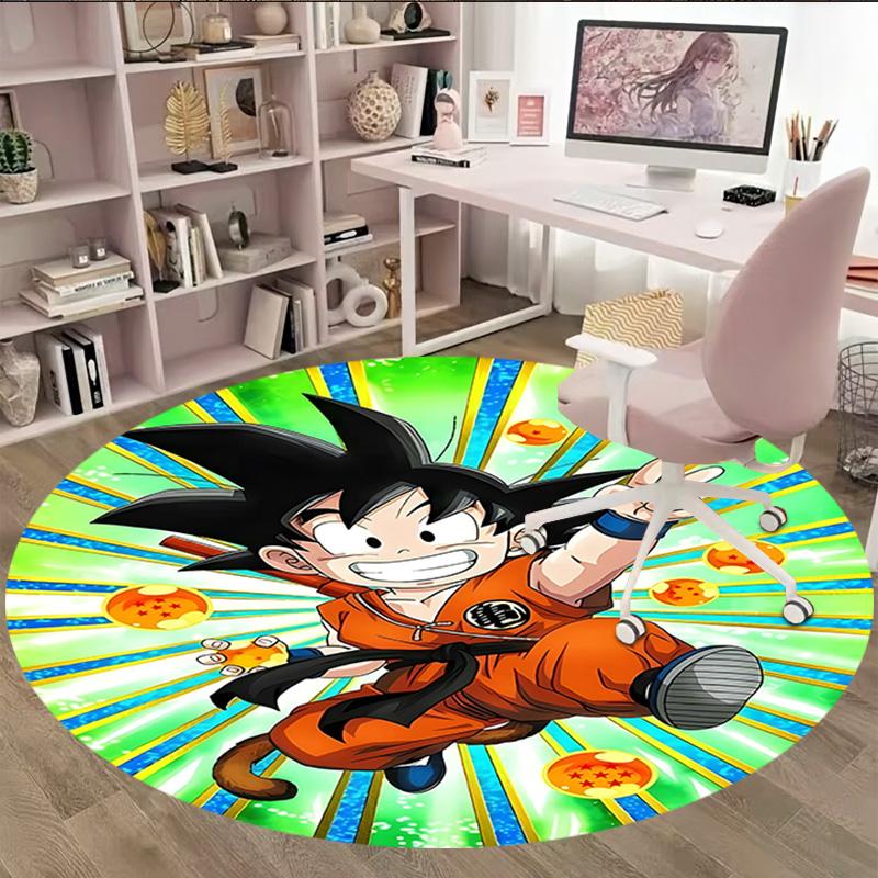 1pc Dragon Ball4 Print Round Carpet Chair Round Carpet Suitable for Bedroom Living Room Home Decorative Carpet
