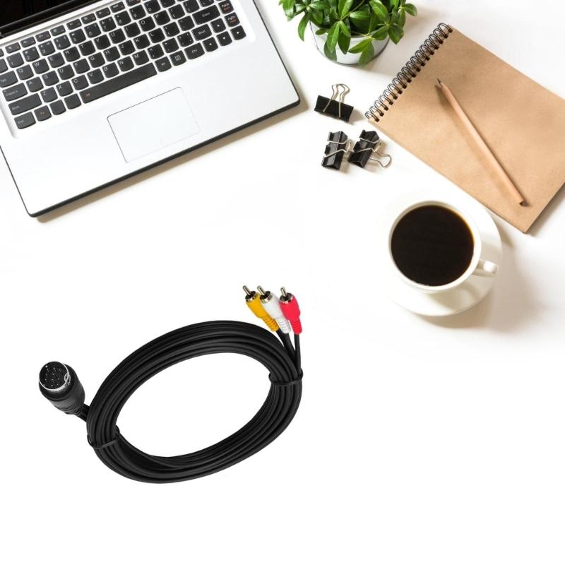 S Video Cable 10PIN To 3RCA Extension Splitter Clearly Transmission for Multiple Device Compatibility Home Entertainment