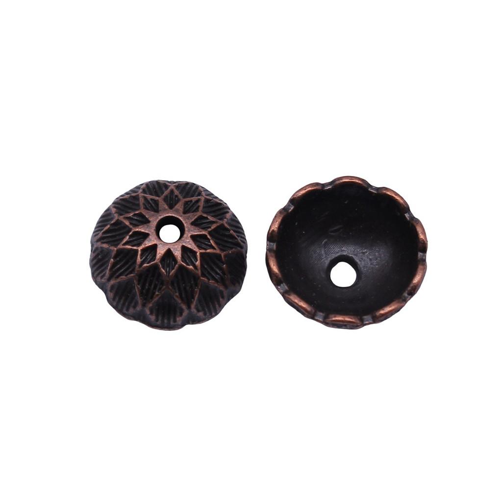Textured Bead Cap Charms Dome Covers For Pearl And Gemscolor Jewelry Findings