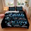 3pcs Dad Memorial Duvet Cover Set - Machine Washable, Includes 1 Cover and 2 Pillowcases, No Core Included yy251013138