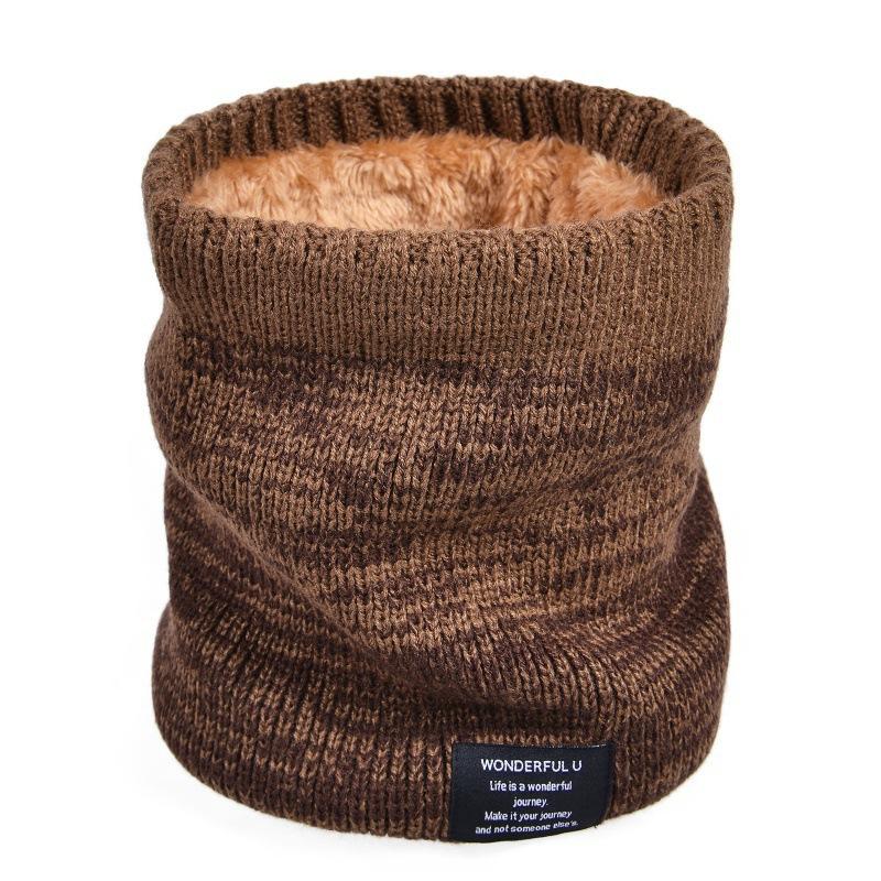 Winter Warm Pullover Scarf Versatile Velvet Scarf Gradual Change Wool Thickened Knitted Neck Cover
