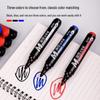 True Color Quick-Drying Waterproof Oil-Based Black Marker Pen with Durable Broad Tip for Special Marking.