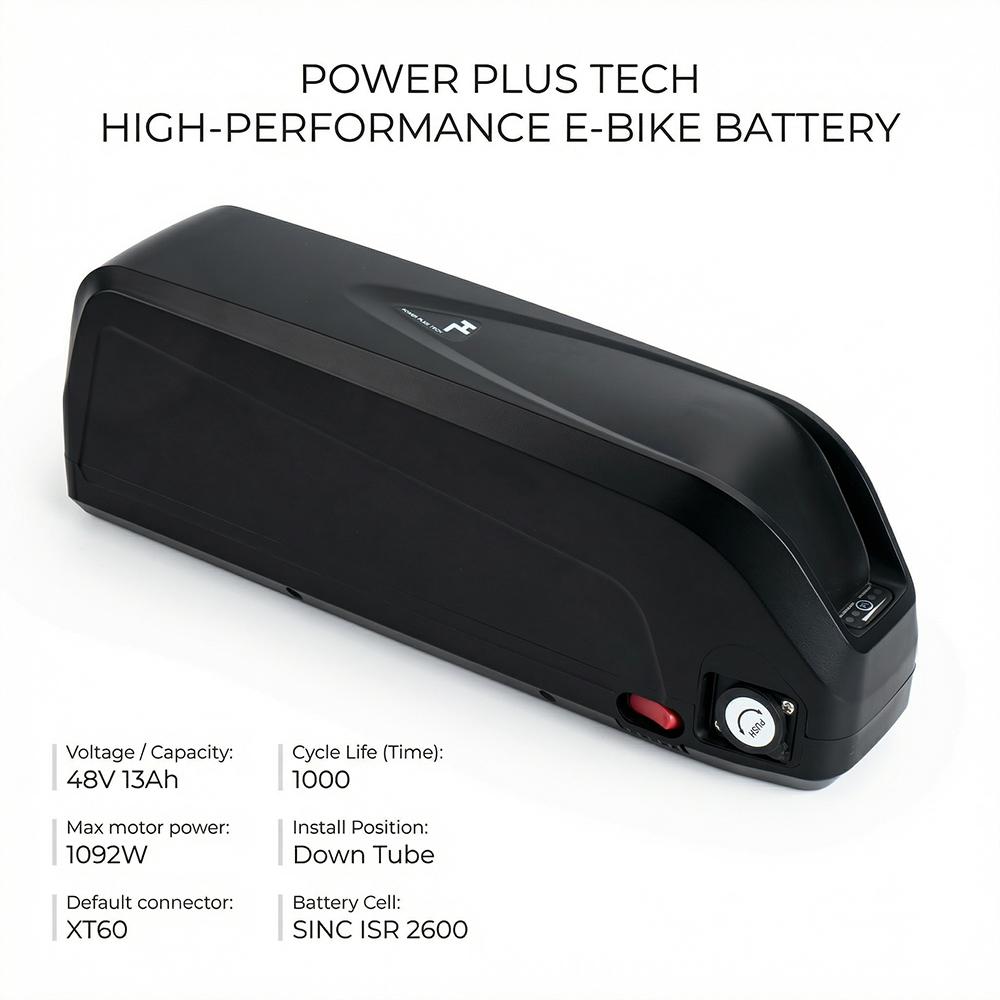 DE Stock 48V 13Ah Lithium-ion Electric Bike Battery, 2600mAh Cells with 30A BMS and XT60 Connector