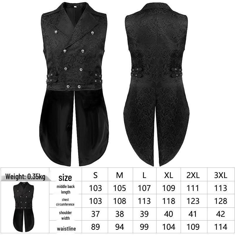 

2025 Весняний Чоловічий Середньовічний Танцювальний Костюмний Набір - Формальний Піджак з Довгим Рукавом та Штани M